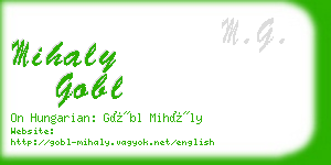 mihaly gobl business card